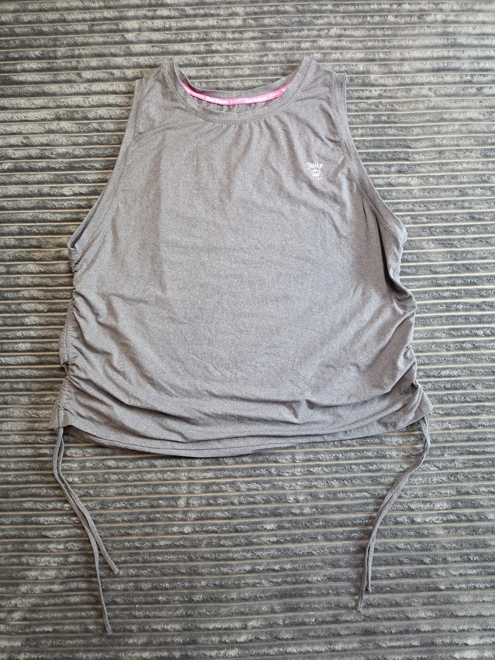 Juicy Couture Gray Muscle Tank with Pink Trim